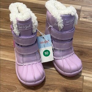 Cat & Jack Lavender Snow Boots Waterproof Warmer